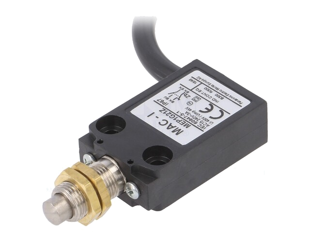 Eindschakelaar; pin Ø8mm; NO + NC; 5A; max.240VAC; max.250VDC Eindschakelaar; pin Ø8mm; NO + NC; 5A; max.240VAC; max.250VDC
